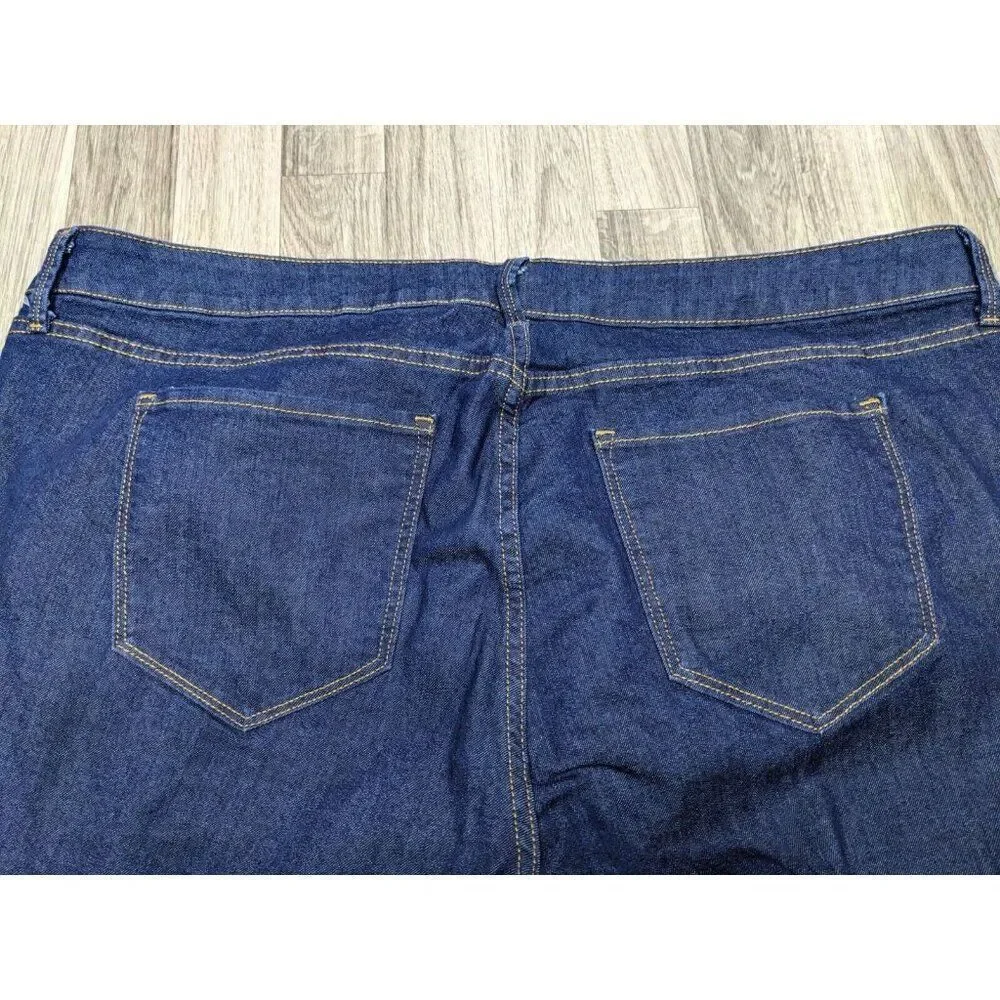 Old‎ Navy Womens Plus Size 24 Short Pockets Super Skinny Denim Blue Jeans